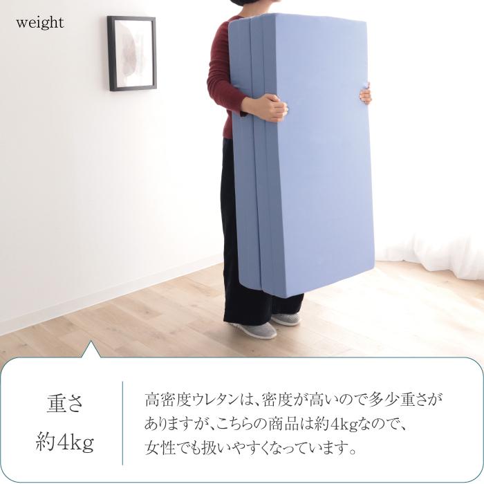 高密度 30D 高反発 220N 4折 マットレス 厚さ6cm 日本製 腰にやさしい