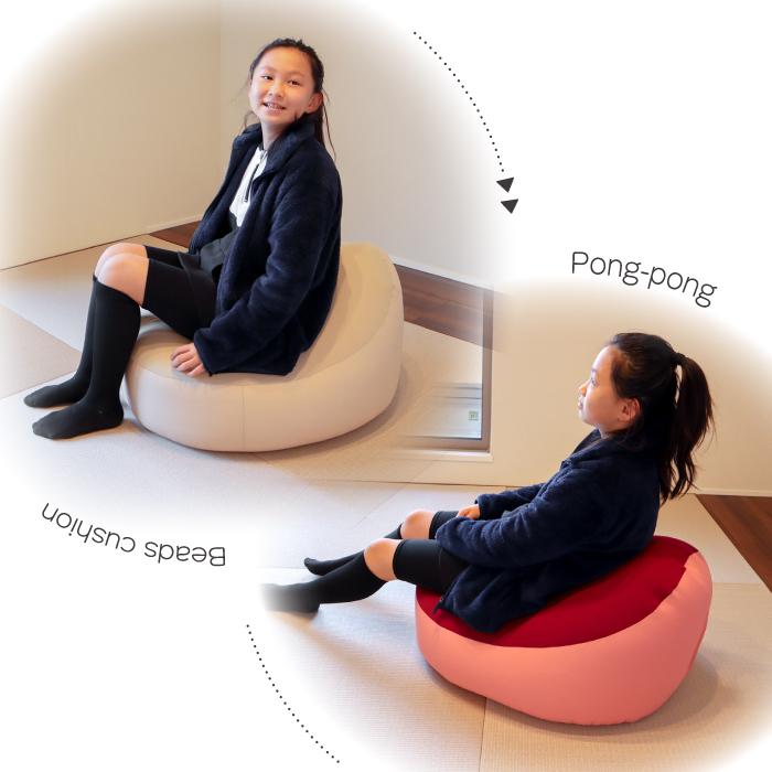 日本製 ビーズクッション 軽量 ちょうどいい大きさ 姿勢にピタッとフィットして リラックス ベーシック ビーズ クッションソファ 背もたれ 腰痛対策 オーバリー |  | 04