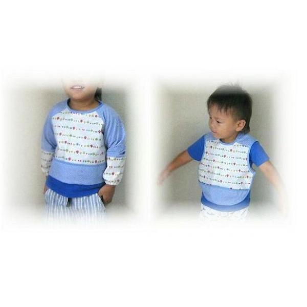 型紙 子供 お食事エプロン 袖なし袖あり２種類 ８０〜９０ｃｍ用 ビニールコーティング | 