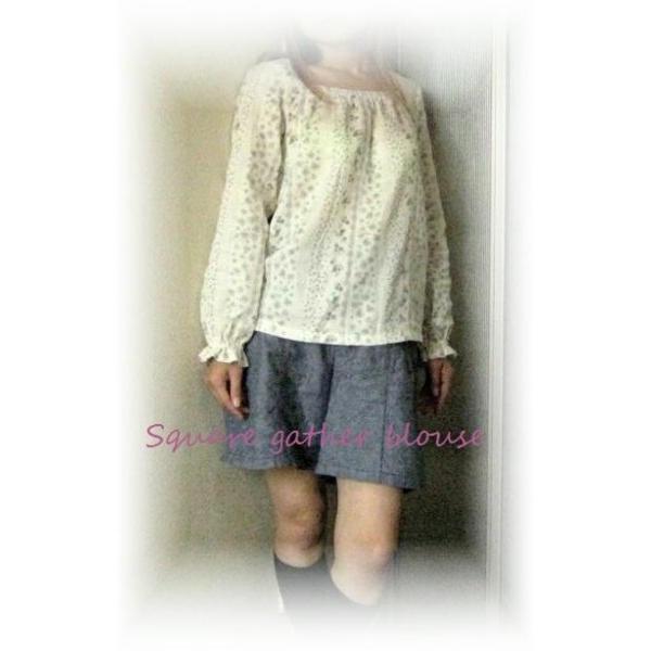 スクエアギャザーブラウス型紙（Ｍ〜５Ｌ） | 