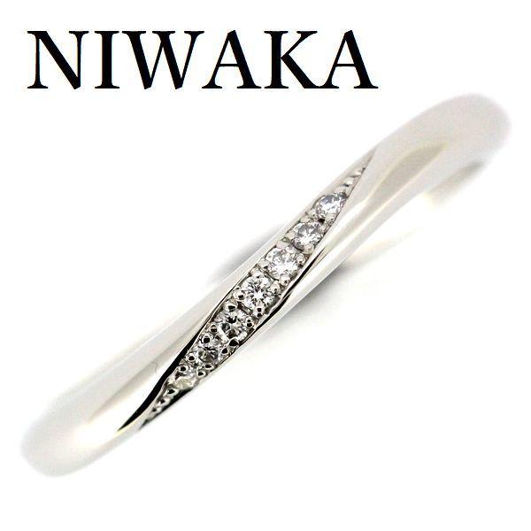 NIWAKA 俄 ダイヤモンド リング Pt950 7.5号 :j1038228353:株式会社 