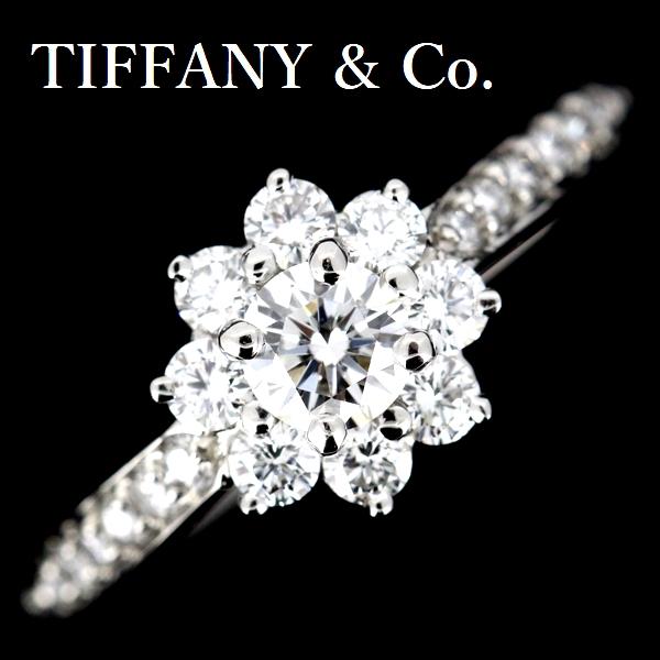 TIFFANY&Co.（ティファニー） フローラ ダイヤモンド リング Pt950 9号