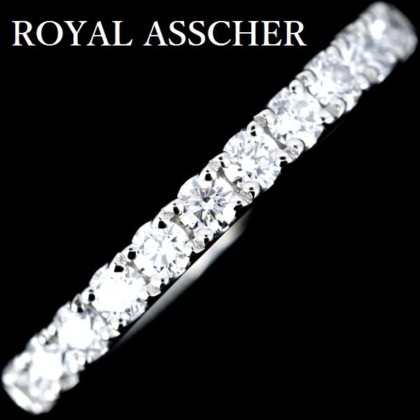 ロイヤルアッシャー Pt950 ハーフエタニティ　ダイヤ0.3ct　リング ROYAL ASSCHER（ロイヤルアッシャー） ダイヤモンド 0.30ct ハーフ