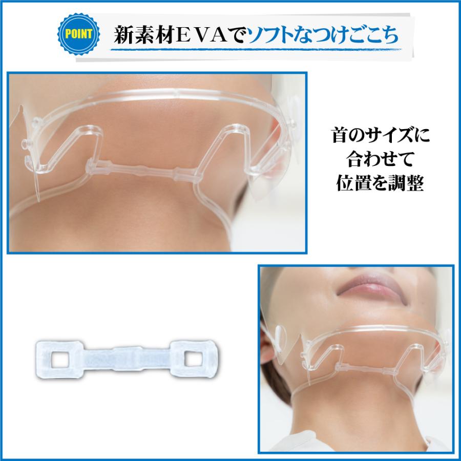 フェイスシールド 首掛け 日本製 芸能人のアレ スーパーロング 50個 マウスシールド 透明マスク フェイスシールド 首掛け スーパーロング マウスシールド