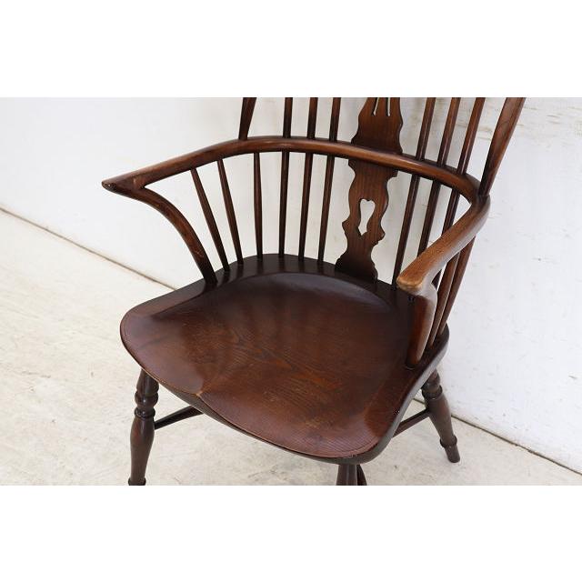 ac-10　1940年代イギリス製アンティーク ヴィクトリアン エルム ホイールバック ウインザー アームチェア 肘掛椅子 カントリー キッチン いす イス (B) |  | 12
