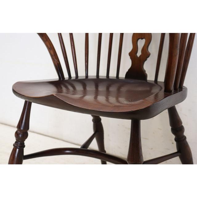 ac-10　1940年代イギリス製アンティーク ヴィクトリアン エルム ホイールバック ウインザー アームチェア 肘掛椅子 カントリー キッチン いす イス (B) |  | 14