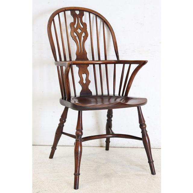 ac-10　1940年代イギリス製アンティーク ヴィクトリアン エルム ホイールバック ウインザー アームチェア 肘掛椅子 カントリー キッチン いす イス (B) |  | 17