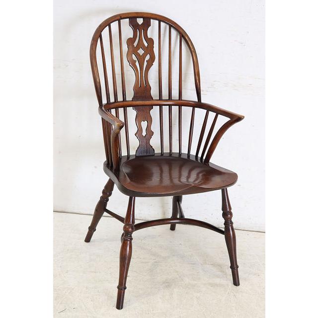 ac-10　1940年代イギリス製アンティーク ヴィクトリアン エルム ホイールバック ウインザー アームチェア 肘掛椅子 カントリー キッチン いす イス (B) |  | 18