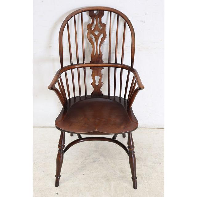 ac-10　1940年代イギリス製アンティーク ヴィクトリアン エルム ホイールバック ウインザー アームチェア 肘掛椅子 カントリー キッチン いす イス (B) |  | 06