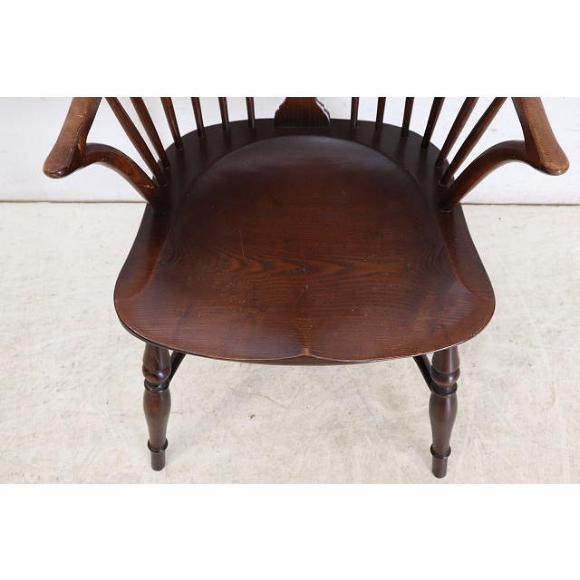 ac-10　1940年代イギリス製アンティーク ヴィクトリアン エルム ホイールバック ウインザー アームチェア 肘掛椅子 カントリー キッチン いす イス (B) |  | 08