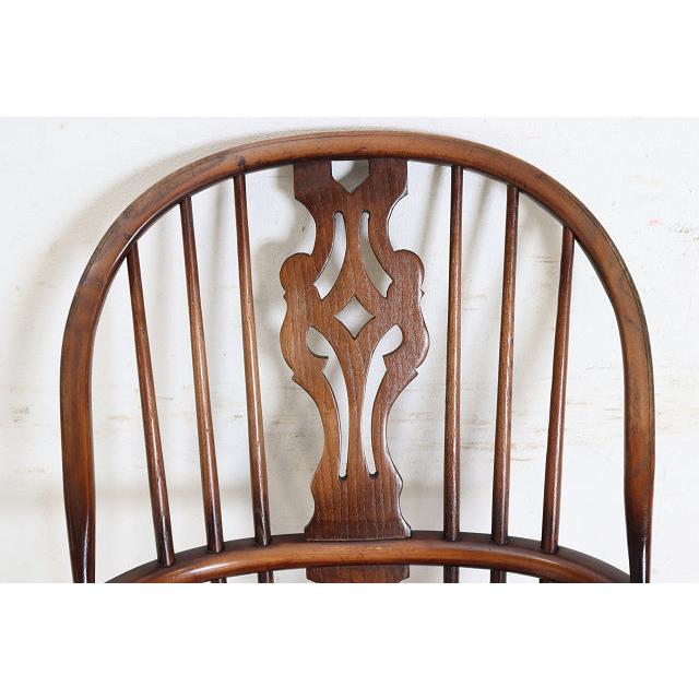 ac-10　1940年代イギリス製アンティーク ヴィクトリアン エルム ホイールバック ウインザー アームチェア 肘掛椅子 カントリー キッチン いす イス (B) |  | 09