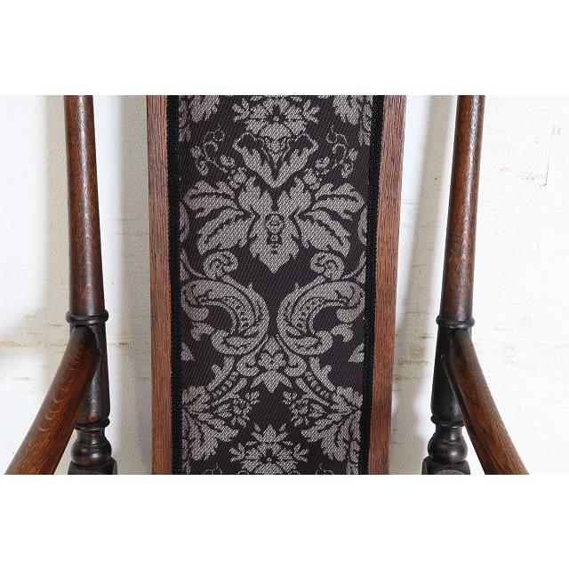 ac-12　1920年代イギリス製アンティーク オーク ハイバックチェア エルボーチェア 肘掛椅子 いす イス ホールチェア |  | 11