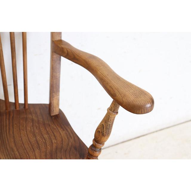 ac-15　1960年代イギリス製ビンテージ エルム ホイールバック ウインザー アームチェア 肘掛椅子 カントリー キッチン 送料無料 |  | 11