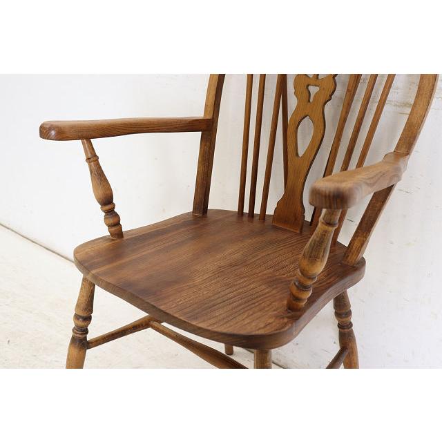 ac-15　1960年代イギリス製ビンテージ エルム ホイールバック ウインザー アームチェア 肘掛椅子 カントリー キッチン 送料無料 |  | 12