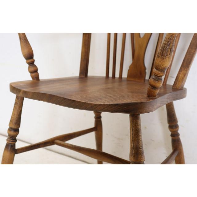 ac-15　1960年代イギリス製ビンテージ エルム ホイールバック ウインザー アームチェア 肘掛椅子 カントリー キッチン 送料無料 |  | 14