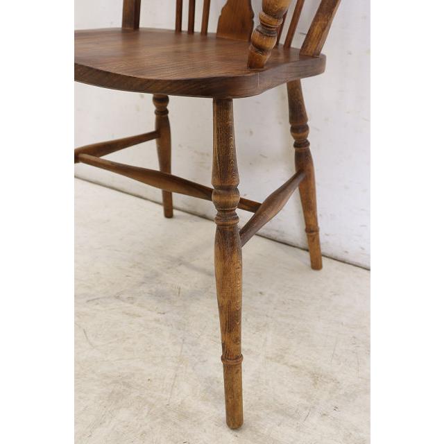 ac-15　1960年代イギリス製ビンテージ エルム ホイールバック ウインザー アームチェア 肘掛椅子 カントリー キッチン 送料無料 |  | 16