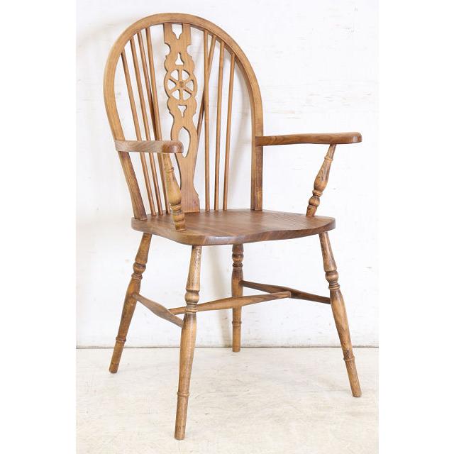 ac-15　1960年代イギリス製ビンテージ エルム ホイールバック ウインザー アームチェア 肘掛椅子 カントリー キッチン 送料無料 |  | 18