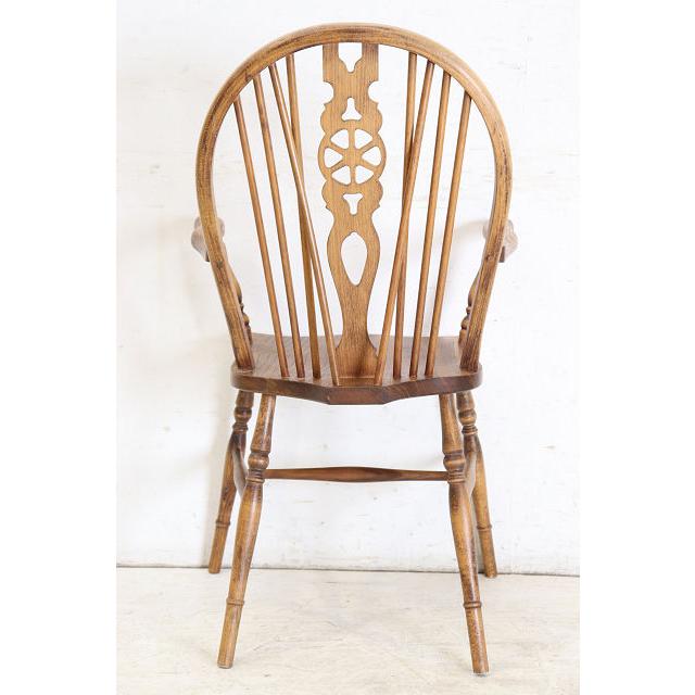 ac-15　1960年代イギリス製ビンテージ エルム ホイールバック ウインザー アームチェア 肘掛椅子 カントリー キッチン 送料無料 |  | 20