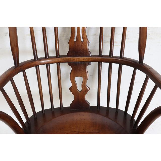 ac-3　1940年代イギリス製アンティーク ヴィクトリアン エルム ホイールバック ウインザー アームチェア 肘掛椅子 カントリー キッチン いす イス (A) |  | 10