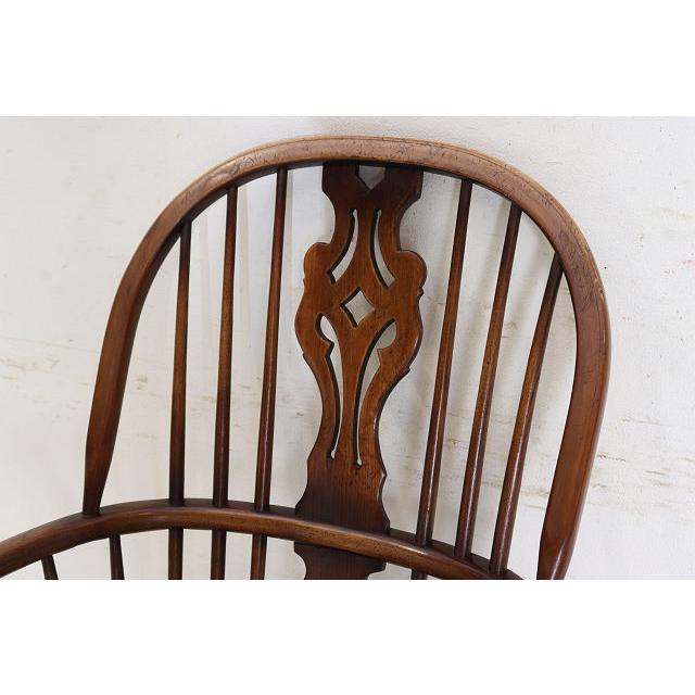 ac-3　1940年代イギリス製アンティーク ヴィクトリアン エルム ホイールバック ウインザー アームチェア 肘掛椅子 カントリー キッチン いす イス (A) |  | 11