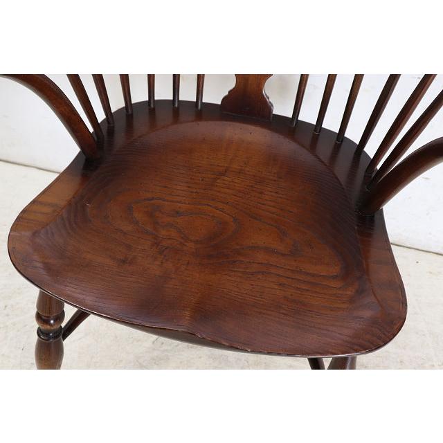 ac-3　1940年代イギリス製アンティーク ヴィクトリアン エルム ホイールバック ウインザー アームチェア 肘掛椅子 カントリー キッチン いす イス (A) |  | 14