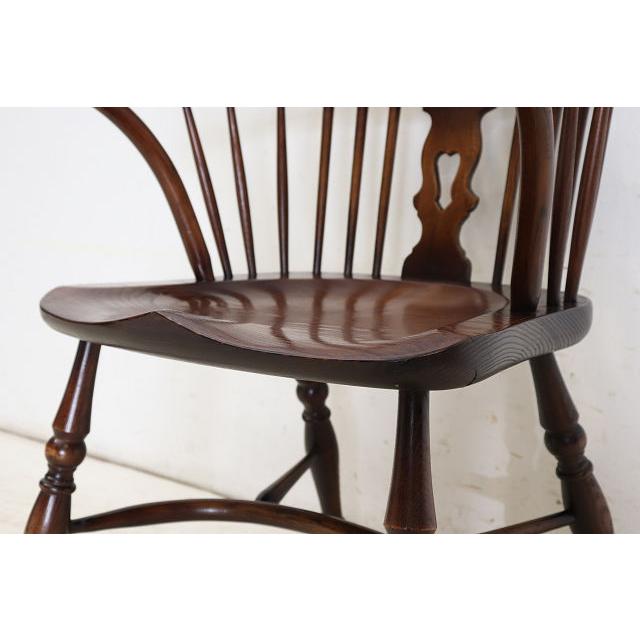 ac-3　1940年代イギリス製アンティーク ヴィクトリアン エルム ホイールバック ウインザー アームチェア 肘掛椅子 カントリー キッチン いす イス (A) |  | 15