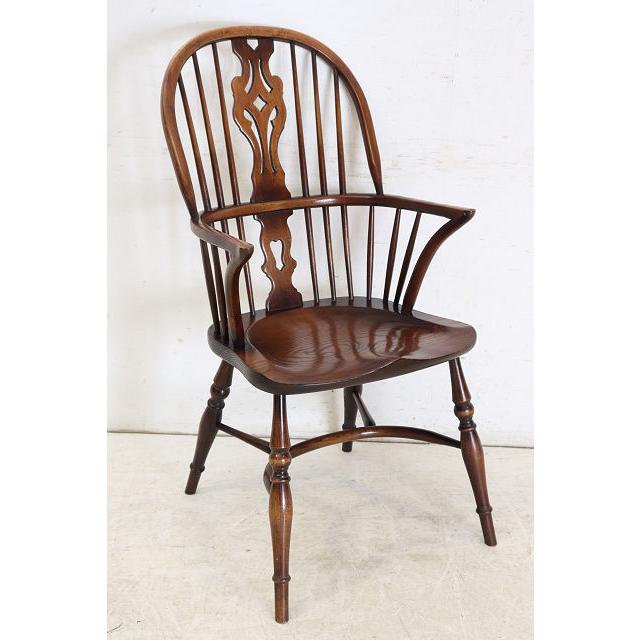 ac-3　1940年代イギリス製アンティーク ヴィクトリアン エルム ホイールバック ウインザー アームチェア 肘掛椅子 カントリー キッチン いす イス (A) |  | 18
