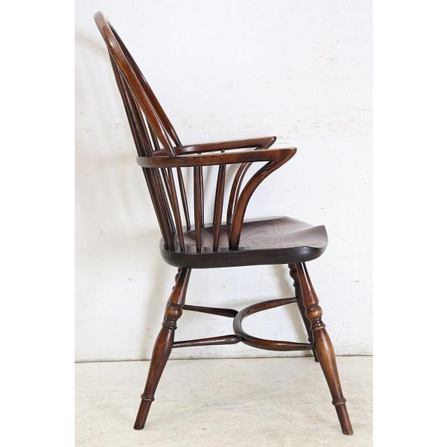 ac-3　1940年代イギリス製アンティーク ヴィクトリアン エルム ホイールバック ウインザー アームチェア 肘掛椅子 カントリー キッチン いす イス (A) |  | 19