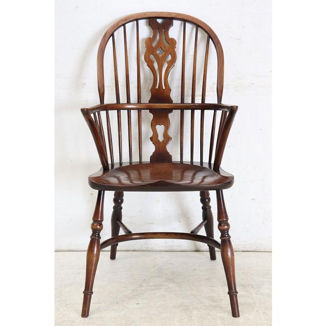ac-3　1940年代イギリス製アンティーク ヴィクトリアン エルム ホイールバック ウインザー アームチェア 肘掛椅子 カントリー キッチン いす イス (A) |  | 05