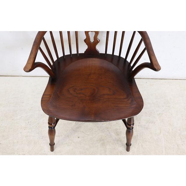 ac-3　1940年代イギリス製アンティーク ヴィクトリアン エルム ホイールバック ウインザー アームチェア 肘掛椅子 カントリー キッチン いす イス (A) |  | 08