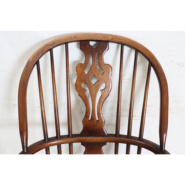 ac-3　1940年代イギリス製アンティーク ヴィクトリアン エルム ホイールバック ウインザー アームチェア 肘掛椅子 カントリー キッチン いす イス (A) |  | 09