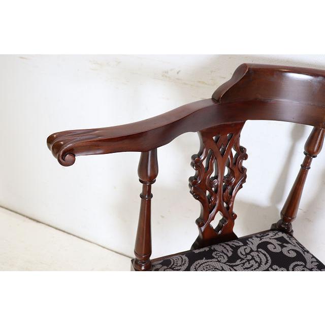 ac-9　1960年代イギリス製ビンテージ ヴィクトリアンスタイル マホガニー ボウルクロウフット コーナーチェア アームチェア 椅子 いす イス |  | 10