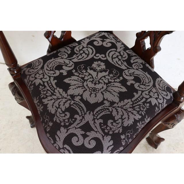 ac-9　1960年代イギリス製ビンテージ ヴィクトリアンスタイル マホガニー ボウルクロウフット コーナーチェア アームチェア 椅子 いす イス |  | 13