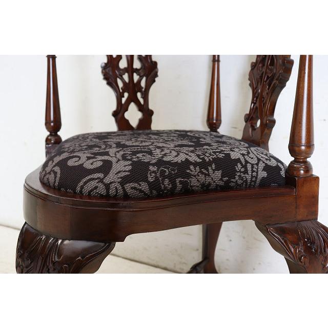 ac-9　1960年代イギリス製ビンテージ ヴィクトリアンスタイル マホガニー ボウルクロウフット コーナーチェア アームチェア 椅子 いす イス |  | 15