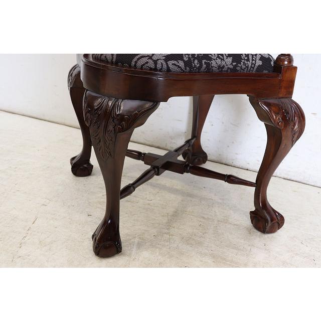 ac-9　1960年代イギリス製ビンテージ ヴィクトリアンスタイル マホガニー ボウルクロウフット コーナーチェア アームチェア 椅子 いす イス |  | 16