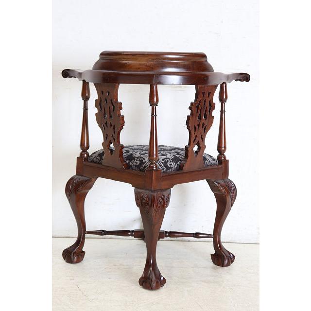 ac-9　1960年代イギリス製ビンテージ ヴィクトリアンスタイル マホガニー ボウルクロウフット コーナーチェア アームチェア 椅子 いす イス |  | 20