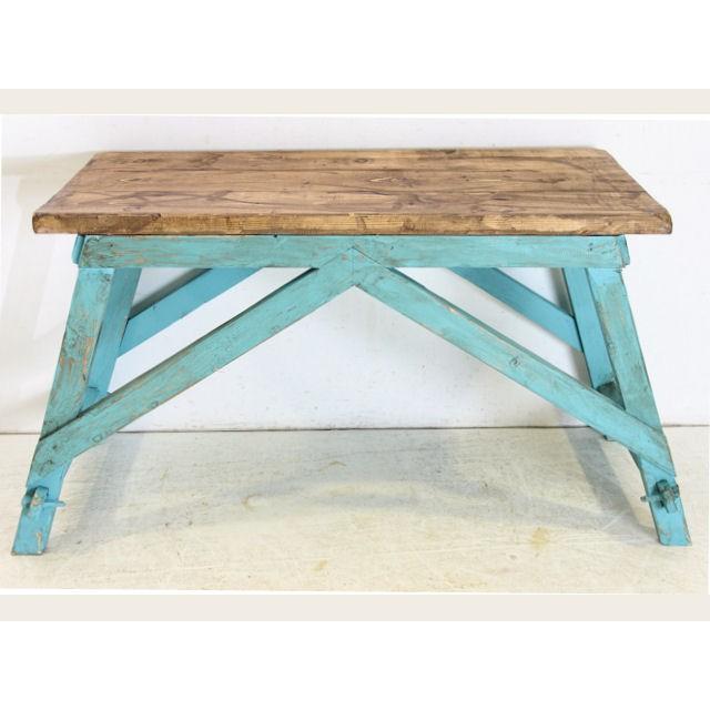 an-11　1940年代イギリス製アンティーク　オールドパイン　アンティークパイン　ワーキングテーブル　シャビ―　ペイント　作業台　家具 |  | 01