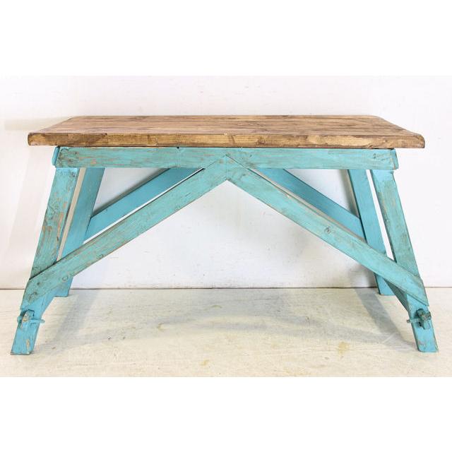 an-11　1940年代イギリス製アンティーク　オールドパイン　アンティークパイン　ワーキングテーブル　シャビ―　ペイント　作業台　家具 |  | 06