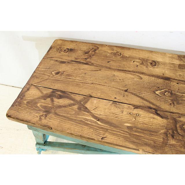 an-11　1940年代イギリス製アンティーク　オールドパイン　アンティークパイン　ワーキングテーブル　シャビ―　ペイント　作業台　家具 |  | 07