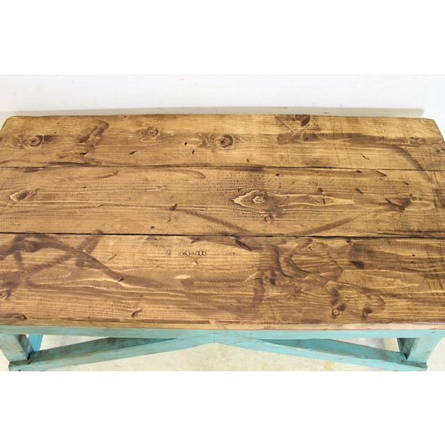 an-11　1940年代イギリス製アンティーク　オールドパイン　アンティークパイン　ワーキングテーブル　シャビ―　ペイント　作業台　家具 |  | 08