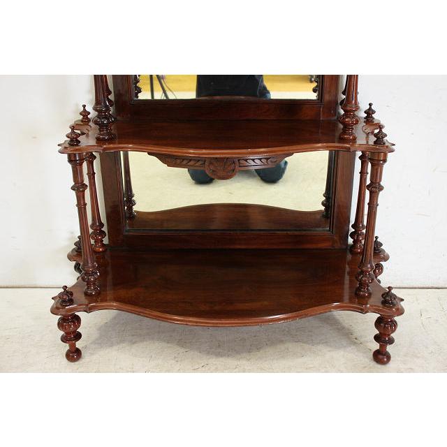 an-5　1880年代 イギリス製 アンティーク　ビクトリアン　ウォルナット　ミラーバック　ワットノッツ　棚 |  | 06