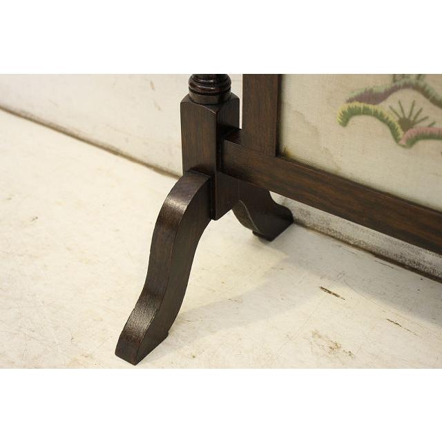 an-8　1920年イギリス製アンティーク　オーク　ボタニカル刺繍　ファイヤースクリーン　暖炉家具 |  | 17