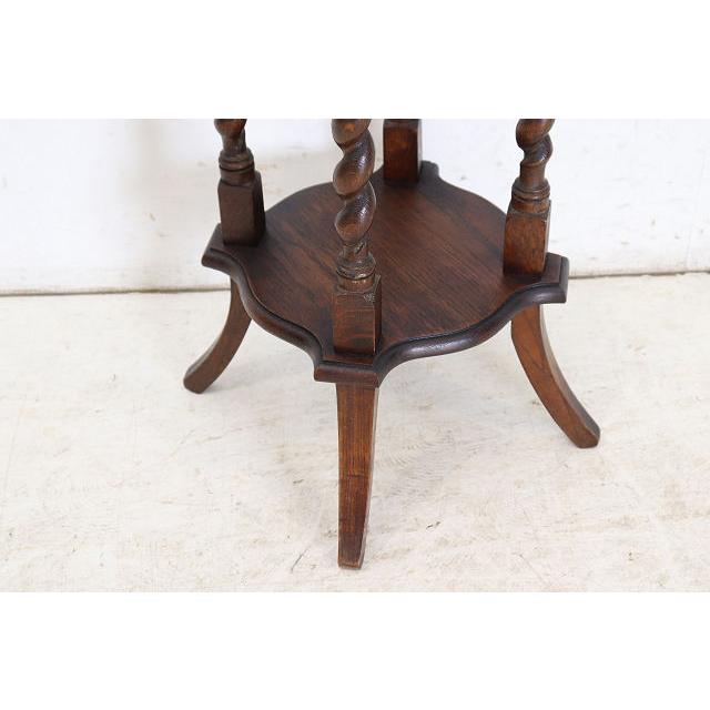 an-9　1890年代イギリス製アンティーク ヴィクトリアン オーク バリーシュガーツイスト プランタースタンド 花台 四角 スクエア送料無用 |  | 18