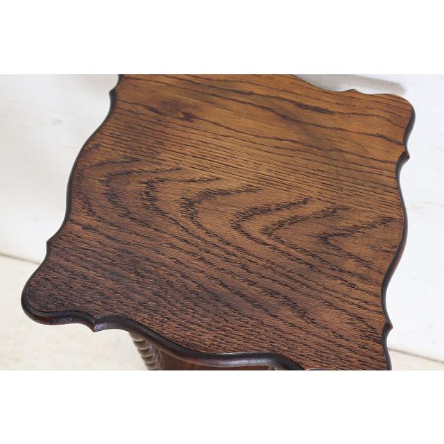 an-9　1890年代イギリス製アンティーク ヴィクトリアン オーク バリーシュガーツイスト プランタースタンド 花台 四角 スクエア送料無用 |  | 08