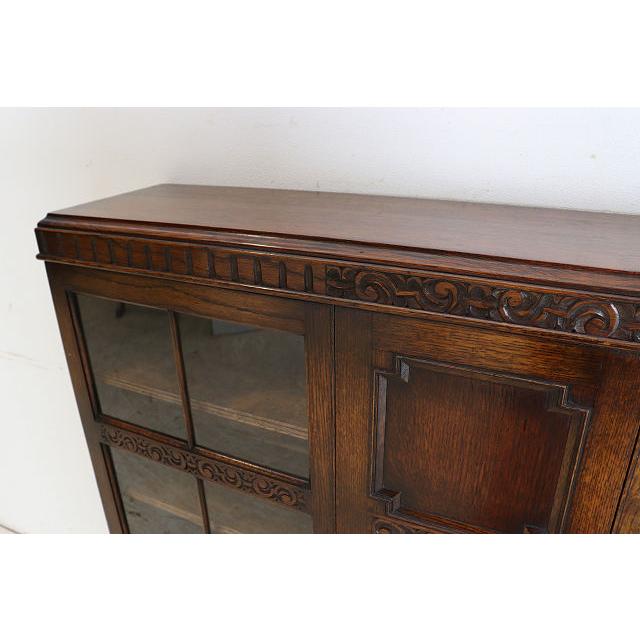 bk-38　1930年代イギリス製アンティーク ソリッドオーク ダブルカップレッグ ブックケース 無垢材 書棚 本棚 本箱 送料無料 |  | 11