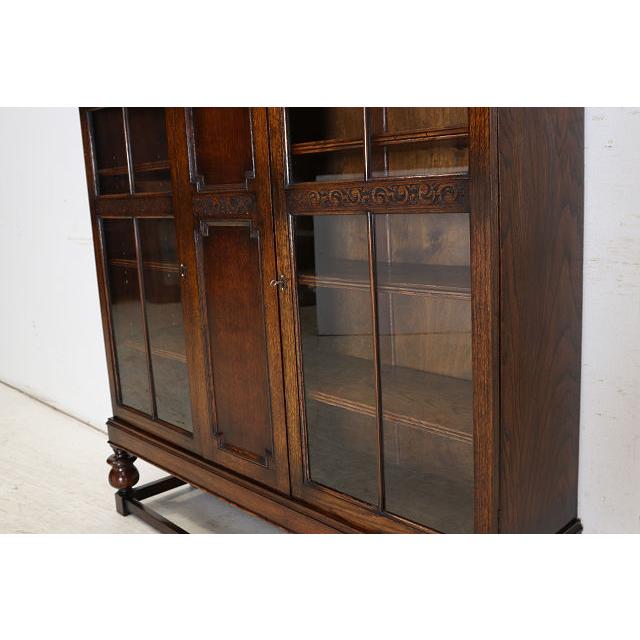 bk-38　1930年代イギリス製アンティーク ソリッドオーク ダブルカップレッグ ブックケース 無垢材 書棚 本棚 本箱 送料無料 |  | 15