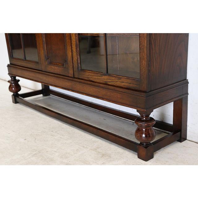 bk-38　1930年代イギリス製アンティーク ソリッドオーク ダブルカップレッグ ブックケース 無垢材 書棚 本棚 本箱 送料無料 |  | 16