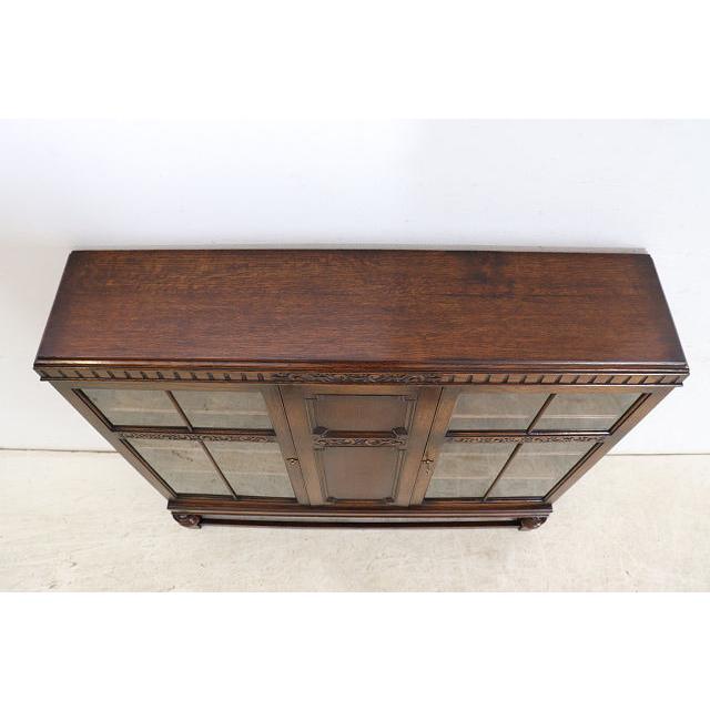 bk-38　1930年代イギリス製アンティーク ソリッドオーク ダブルカップレッグ ブックケース 無垢材 書棚 本棚 本箱 送料無料 |  | 05