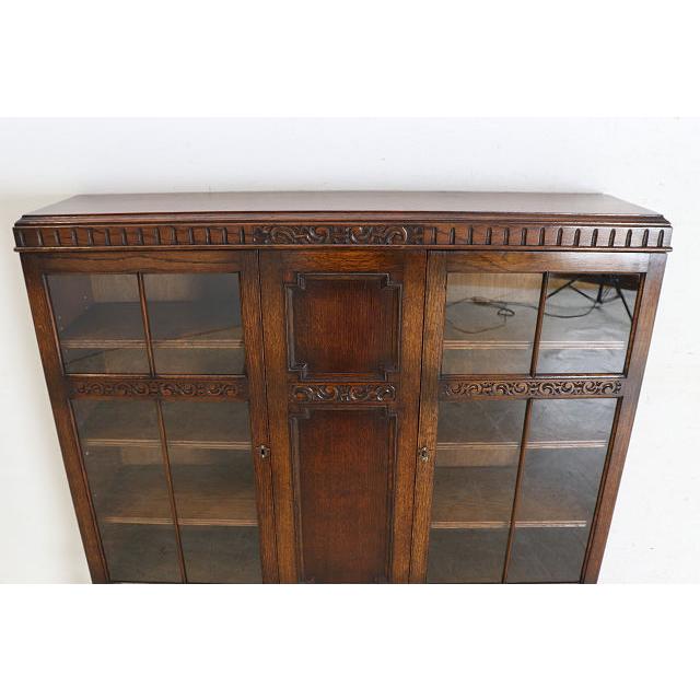 bk-38　1930年代イギリス製アンティーク ソリッドオーク ダブルカップレッグ ブックケース 無垢材 書棚 本棚 本箱 送料無料 |  | 06