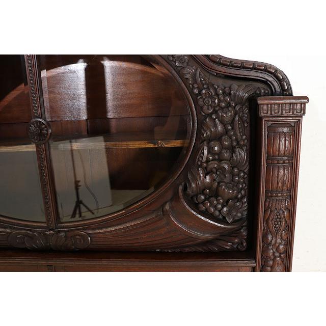 bk-3　1880年代イギリス製アンティーク ビクトリアン オーク ブックケース 書棚 本棚 本箱 彫刻された 大型 棚 |  | 13